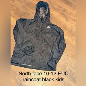 The NorthFace Black Hooded Rain Shell Jacket